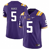 LSU Tigers 5 Derrius Guice Purple Nike College Football Jersey Dzhi,baseball caps,new era cap wholesale,wholesale hats